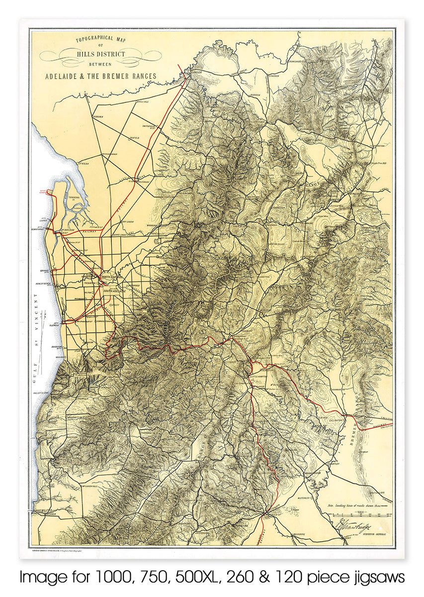 Adelaide Hills (topographical) - 1898