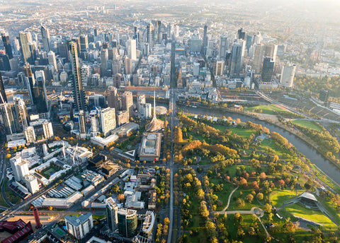 Melbourne Aerial at Dawn
