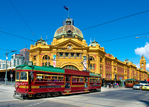 Red Tram on Flinders
