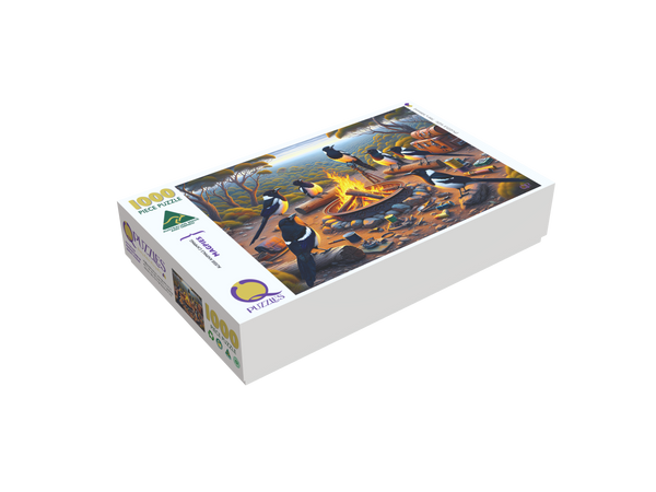 Aussie Animals Camping - Magpies (Landscape)