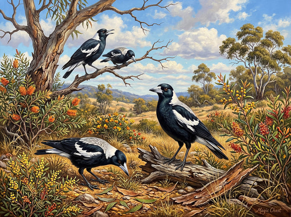 Australian Magpies (Landscape)