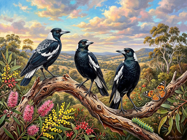 Australian Magpies II (Landscape)