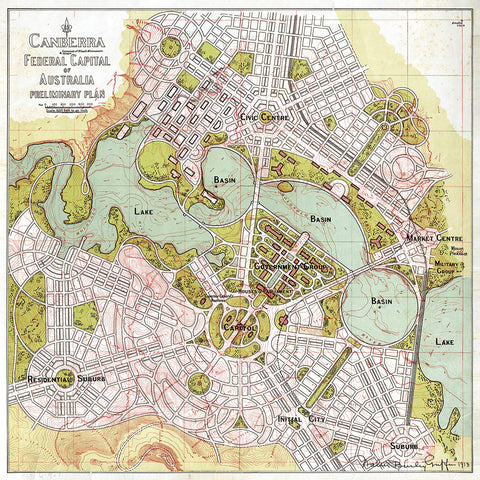 Canberra preliminary plan, circa 1914