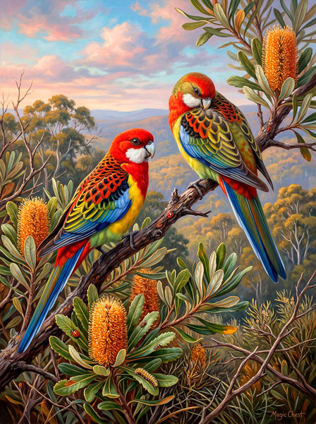 Eastern Rosellas (Portrait)