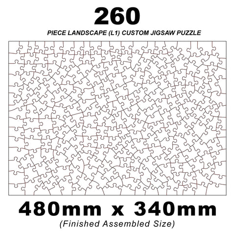 260 Piece Landscape (7:5) Custom Jigsaw 480 x 340mm