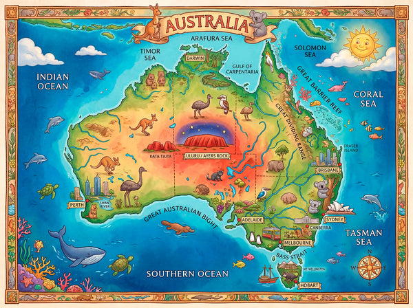 Map of Australia (Landscape)