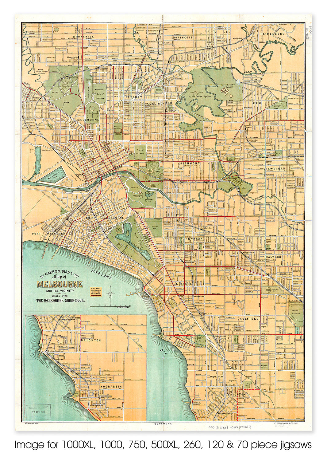 McCarron, Bird & Co.'s map of Melbourne, circa 1913