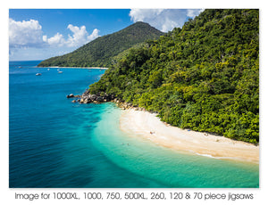 Nudey Beach aerial. Fitzroy Island, Great Barrier Reef, Cairns, QLD