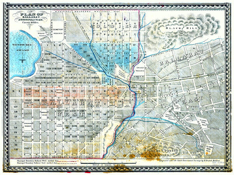 Plan of Ballarat Municipalities, circa 1860's