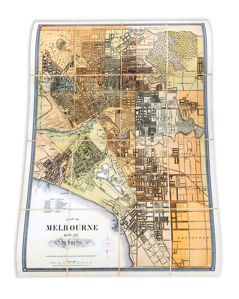 Plan of Melbourne and its Suburbs - 1879