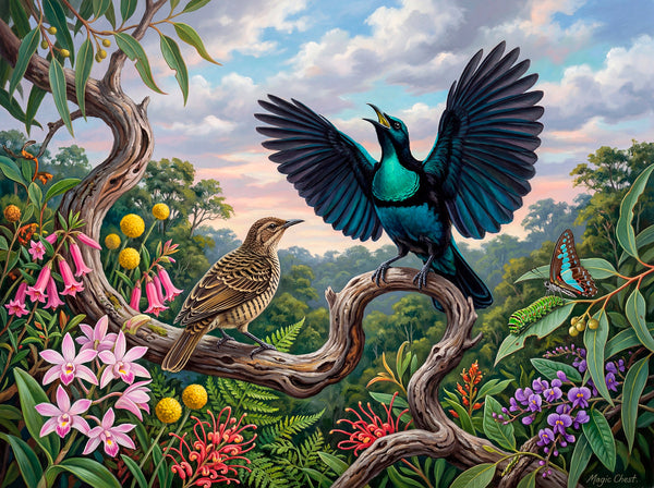 Rifle Bird Courtship (Landscape)