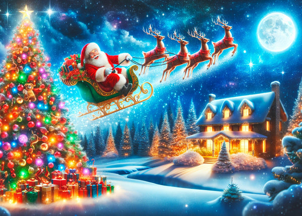 Santa's Time to Deliver (Landscape)