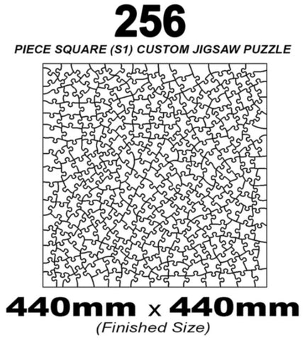 256 Piece Square (1:1) Custom Jigsaw 440 x 440mm