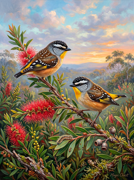 Spotted Pardalotes (Landscape)