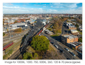 Locomotive K153 at Humffray St Crossing, Ballarat VIC