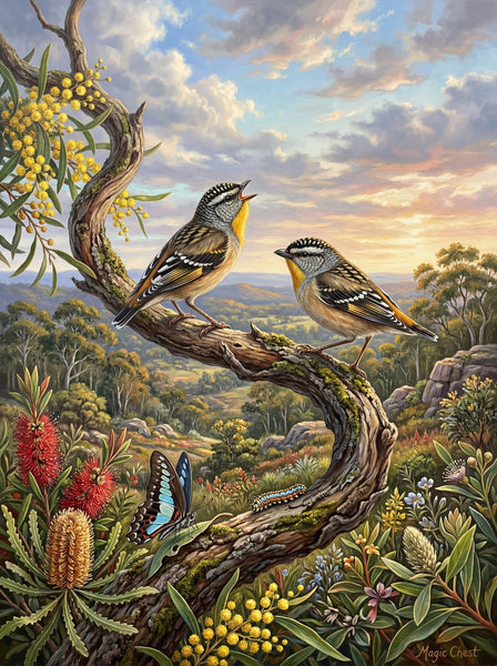 Striated Pardalotes (Portrait)