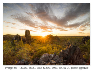 Sunrise at Balancing Rock. Chillagoe-Mungana Caves National Park, QLD