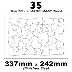 35 Piece Frame Tray (7:5) Custom Jigsaw 337mm x 242mm