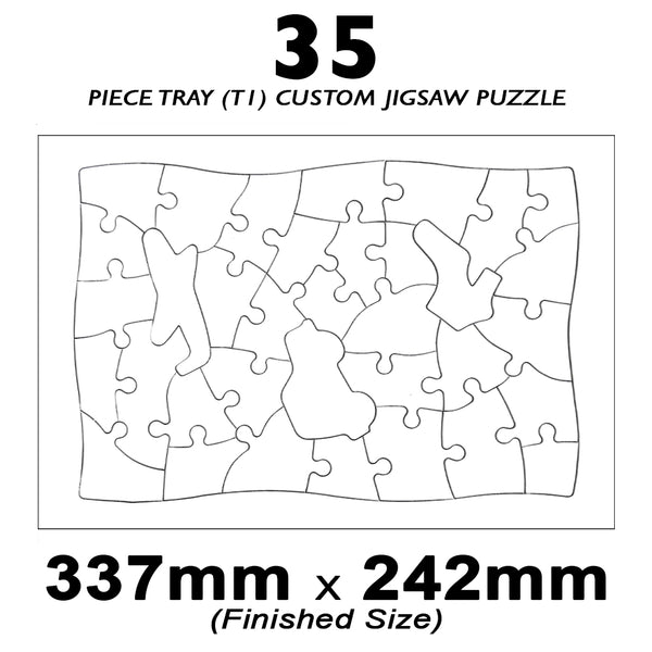 35 Piece Frame Tray (7:5) Custom Jigsaw 337mm x 242mm