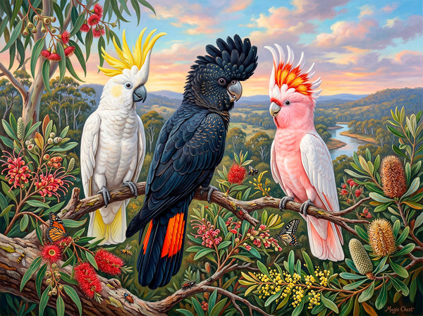 The Cockatoo Trio (Landscape)