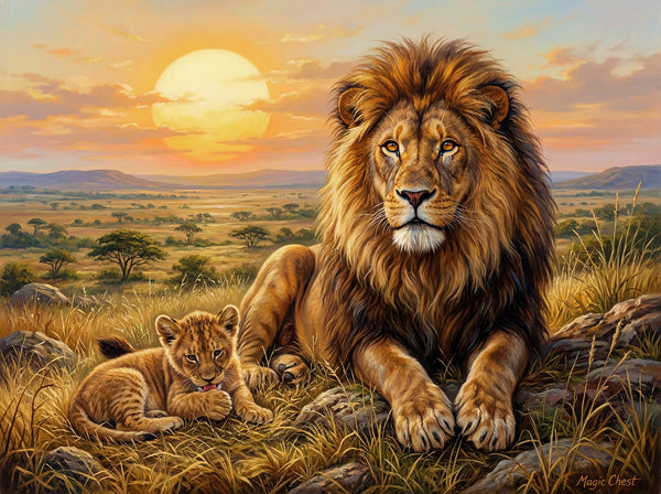 The King and his Cub (Landscape)
