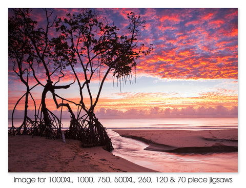 Wet season mangrove sunrise.  Kewarra Beach, Cairns, QLD