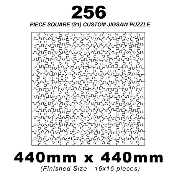 256 Piece Square (1:1) Custom Jigsaw 440 x 440mm