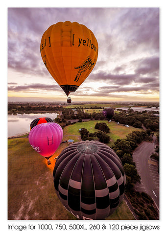 Balloons taking off, Melbourne VIC