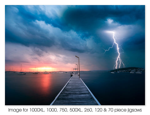 Belmont Wharf Sunset & Lightning, NSW