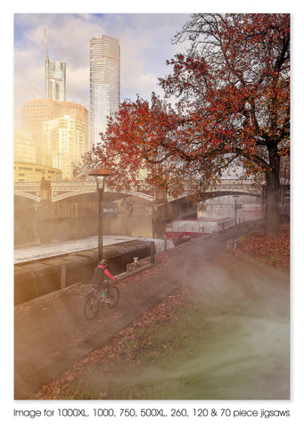 Cycling along the Yarra, Melbourne VIC