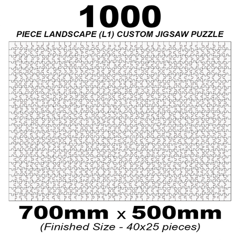1000 Piece Landscape (7:5) Custom Jigsaw 700 x 500mm