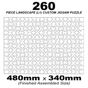 260 Piece Landscape (7:5) Custom Jigsaw 480 x 340mm