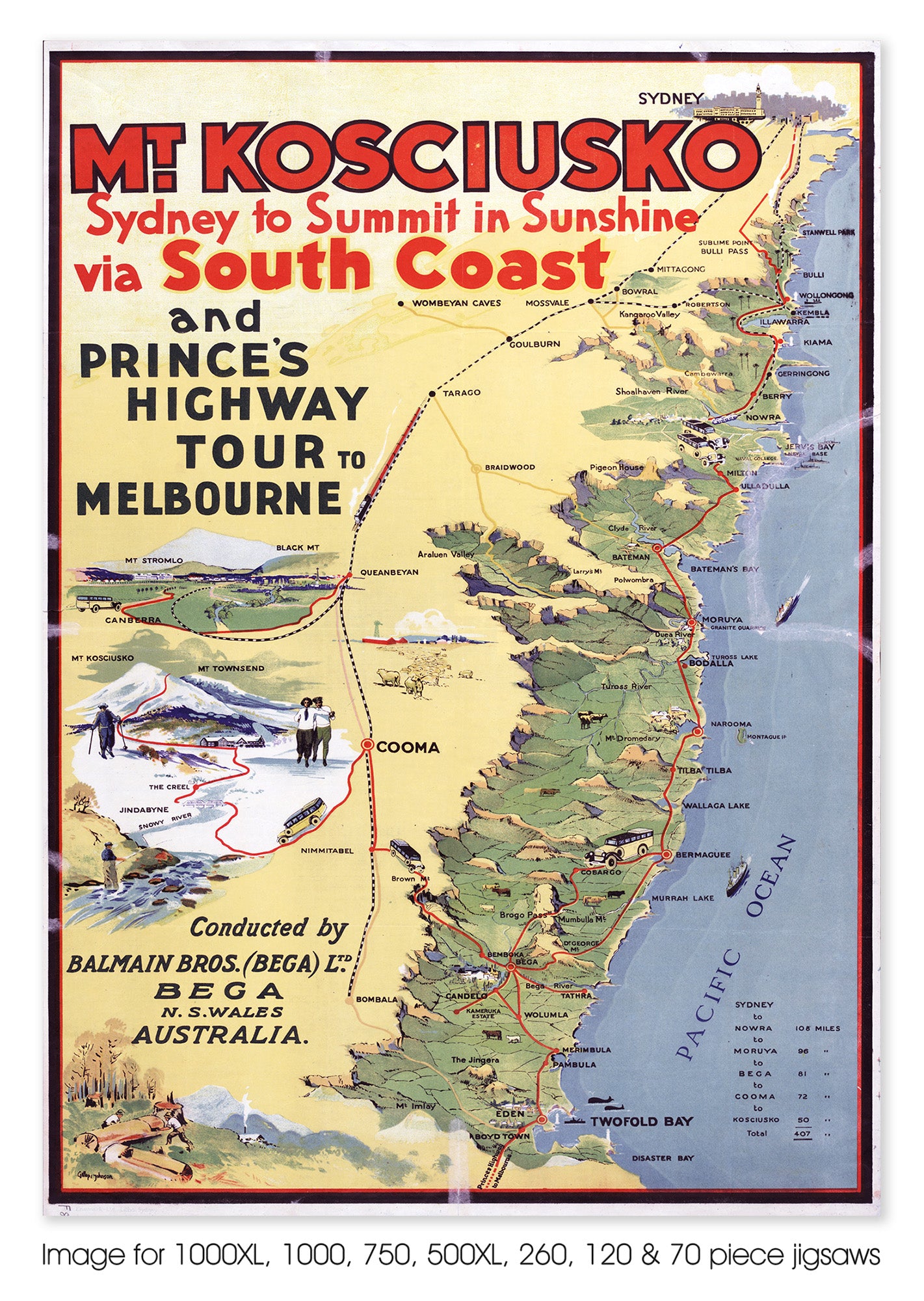 Mt Kosciusko : Sydney to Summit in Sunshine via South Coast, circa 1927