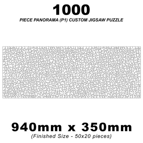 1000 Piece Panoramic (2.7:1) Custom Jigsaw 940 x 350mm