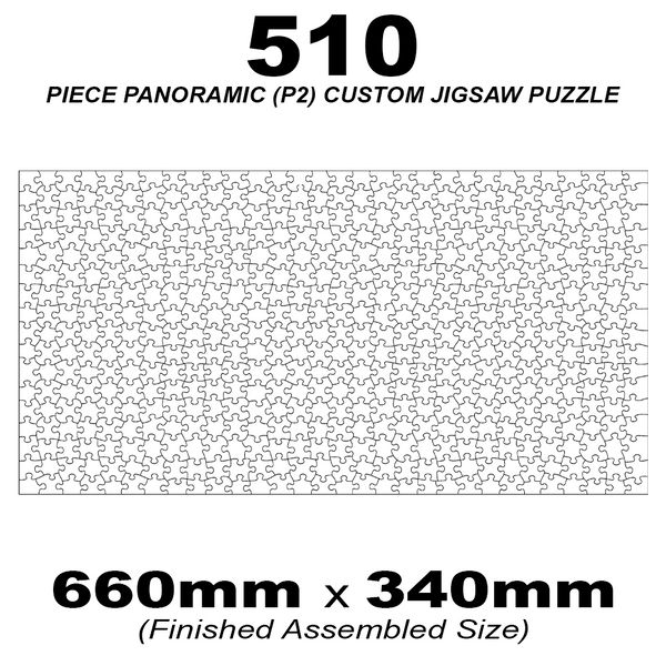 510 Piece Panoramic (2:1) Custom Jigsaw 660 x 340mm