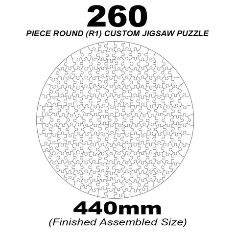 260 Piece Round (1:1) Custom Jigsaw 440mm diameter
