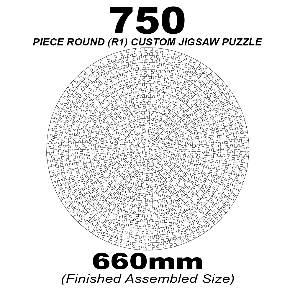 750 Piece Round (1:1) Custom Jigsaw 660mm diameter