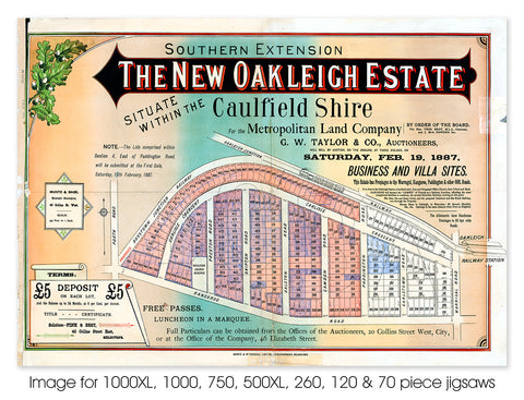 The New Oakleigh Estate, Caulfield Shire -1887