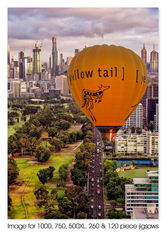 Yellowtail balloon over Melbourne, VIC